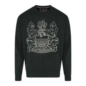 Aquascutum Mens Aldis Pixel Logo Sweatshirt / Black